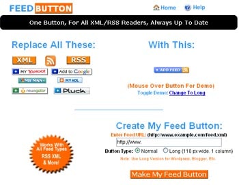 Feed button: aggregatori ordinati sul tuo blog, facili per i tuoi utenti