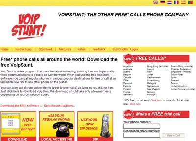VoipStunt per chiamare gratis i telefoni fissi. Ovunque sei.